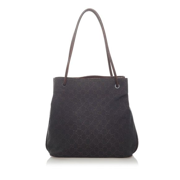 Pre Loved Gucci GG Canvas Gifford Tote Bag Brown